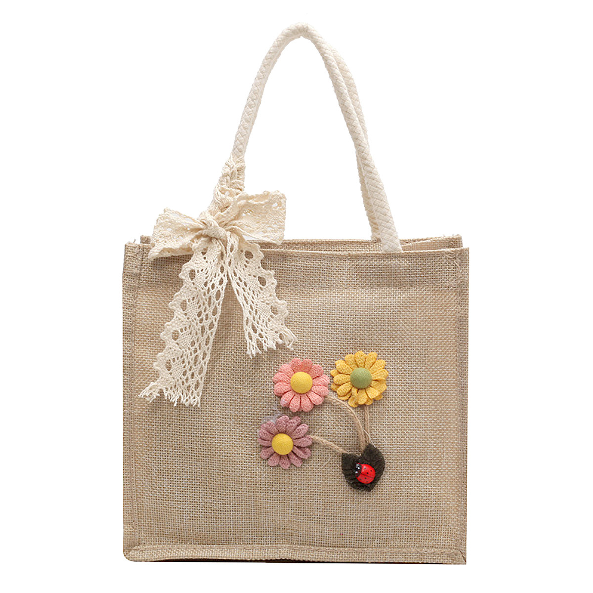 Exquisite Small Fresh Linen Handheld Gift Bag 